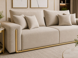 Gloria 2 Seater Premium Fabric Sofa For Living Room | Modern Luxury Designer Sofa