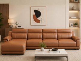 Marvella Modern Leatherette Sofa Set for Living Room | Premium L Shape Corner Sofa