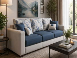 Wayland Modern Living Room Fabric Sofa – Luxury Comfortable Designer Sofa Set