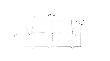 Ethan Living Room Fabric Sofa