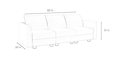 Ethan Living Room Fabric Sofa