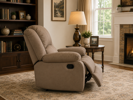 Henry 1 Seater Fabric Manual Recliner | Premium Fabric Recliner Chair for Living Room