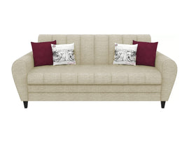 Bali Fabric 3 Seater Sofa In Grey Colour