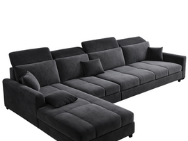 Modern 5 Seater Sofa Set for Living Room | Premium Fabric Sofa with Wooden Frame