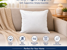 2 Premium Micro Fiber Cushion Filler for Multi-Functional Purposes for Comfort (14x14 Inches)