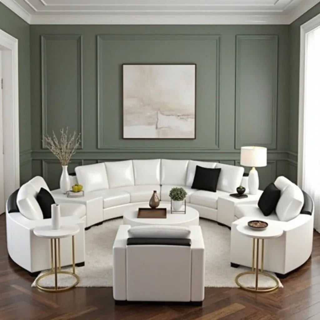 Ambrister U Shape Seater Leatherette Sofa Set