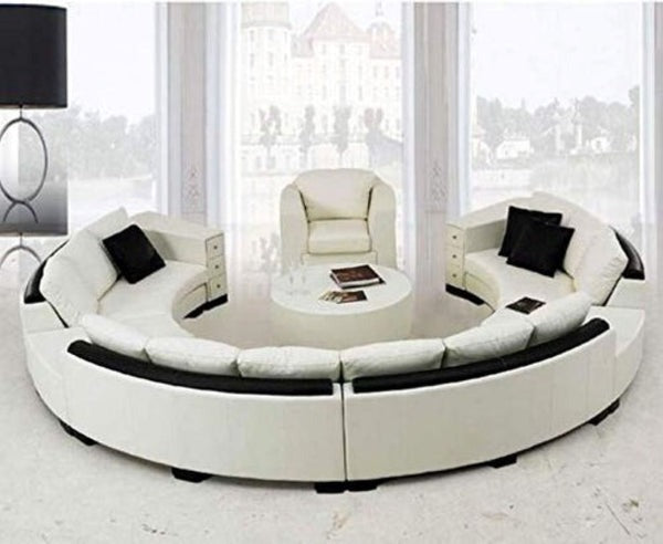 Ambrister U Shape 9 Seater Leatherette Sofa Set