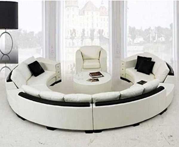 Ambrister U Shape 9 Seater Leatherette Sofa Set