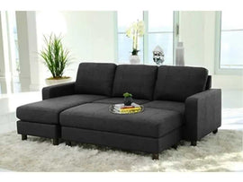 Barrel 6 Seater L Shape Sofa For Living Room | 6 seater sofa set - Torque India