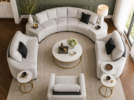 Ambrister U Shape 10 Seater Leatherette Sofa Set – Luxury Modern Sectional Sofa for Living Room