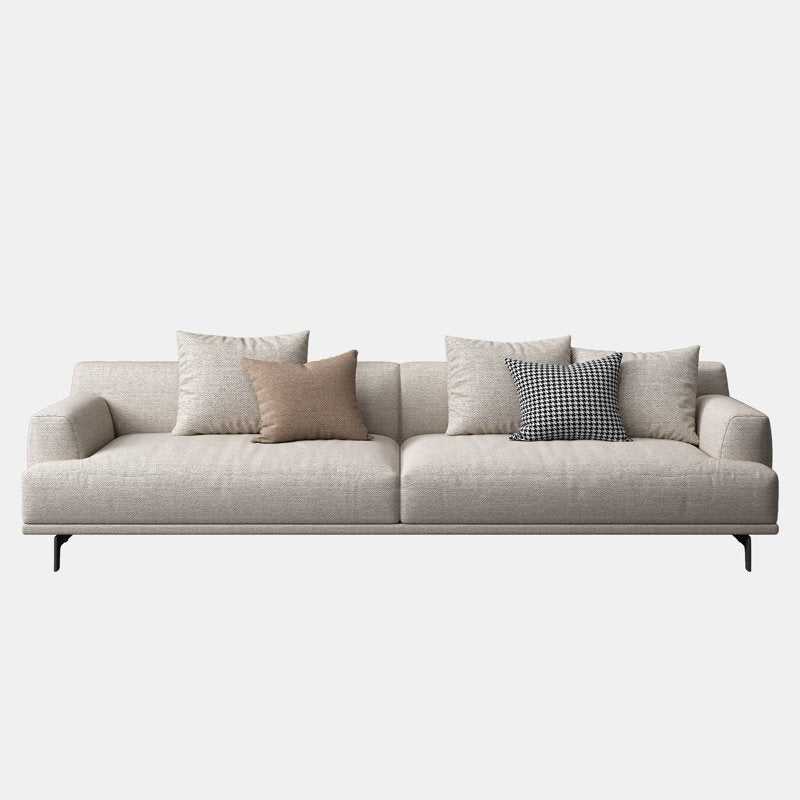 Modern Amsterdam 6 Seater Fabric Sofa Set (3+2+1) with Solid Wood Frame & Premium Cushions