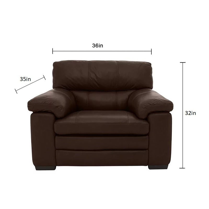 Slouch 1 Seater Leatherette Sofa For Living Room