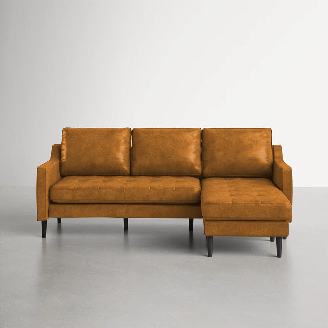 Pacific 4 Seater Leather L Shape Sofa for Living Room