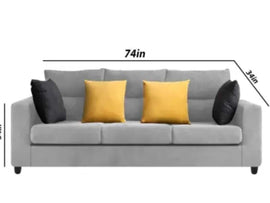 Molira 3 Seater Sofa for Living Room - Torque India