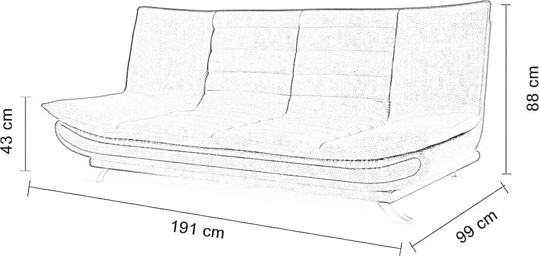 Siesta 3 Seater Multipurpose Sofa Cum Bed - Torque India