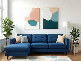 Silvia 4 Seater Fabric L Shape Sofa For Living Room - Torque India