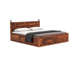 Advin Sheesham Wood Bed with Box Storage - Torque India