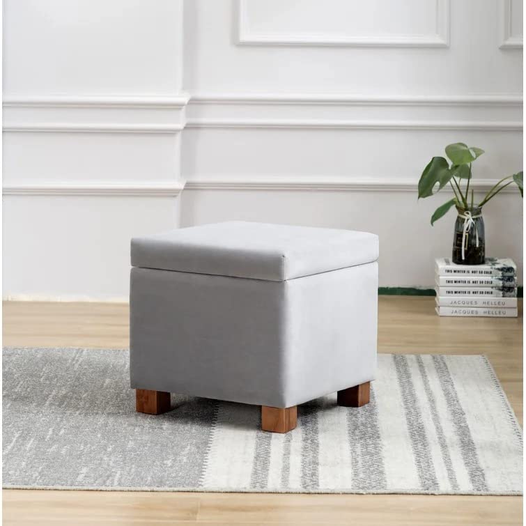 Amalia Square Shape Fabric Ottoman Pouffe Puffy - Torque India