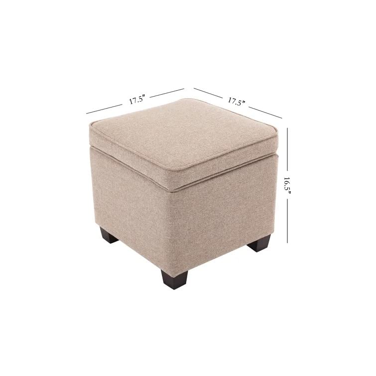 Amalia Square Shape Fabric Ottoman Pouffe Puffy - Torque India