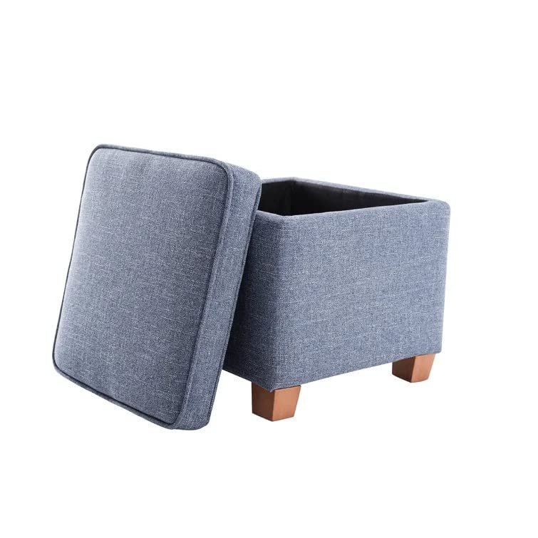 Amalia Square Shape Fabric Ottoman Pouffe Puffy - Torque India