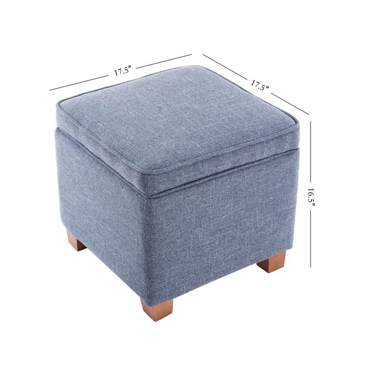 Amalia Square Shape Fabric Ottoman Pouffe Puffy - Torque India