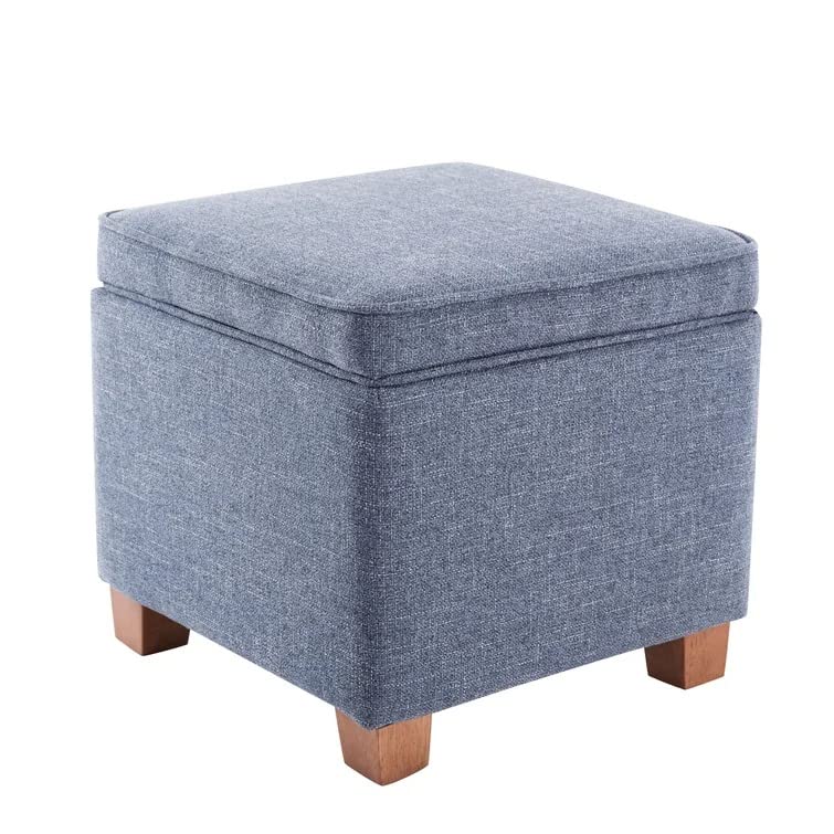 Amalia Square Shape Fabric Ottoman Pouffe Puffy - Torque India