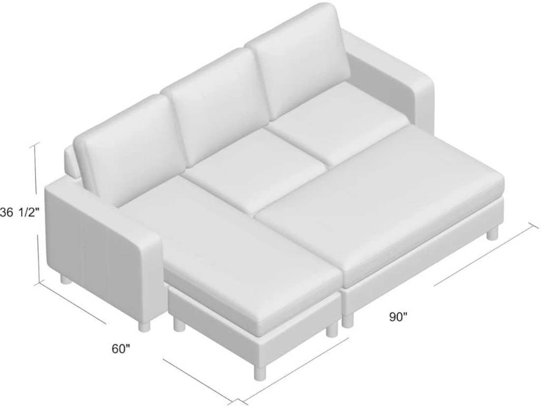 Barrel 6 Seater L Shape Sofa For Living Room - Torque India