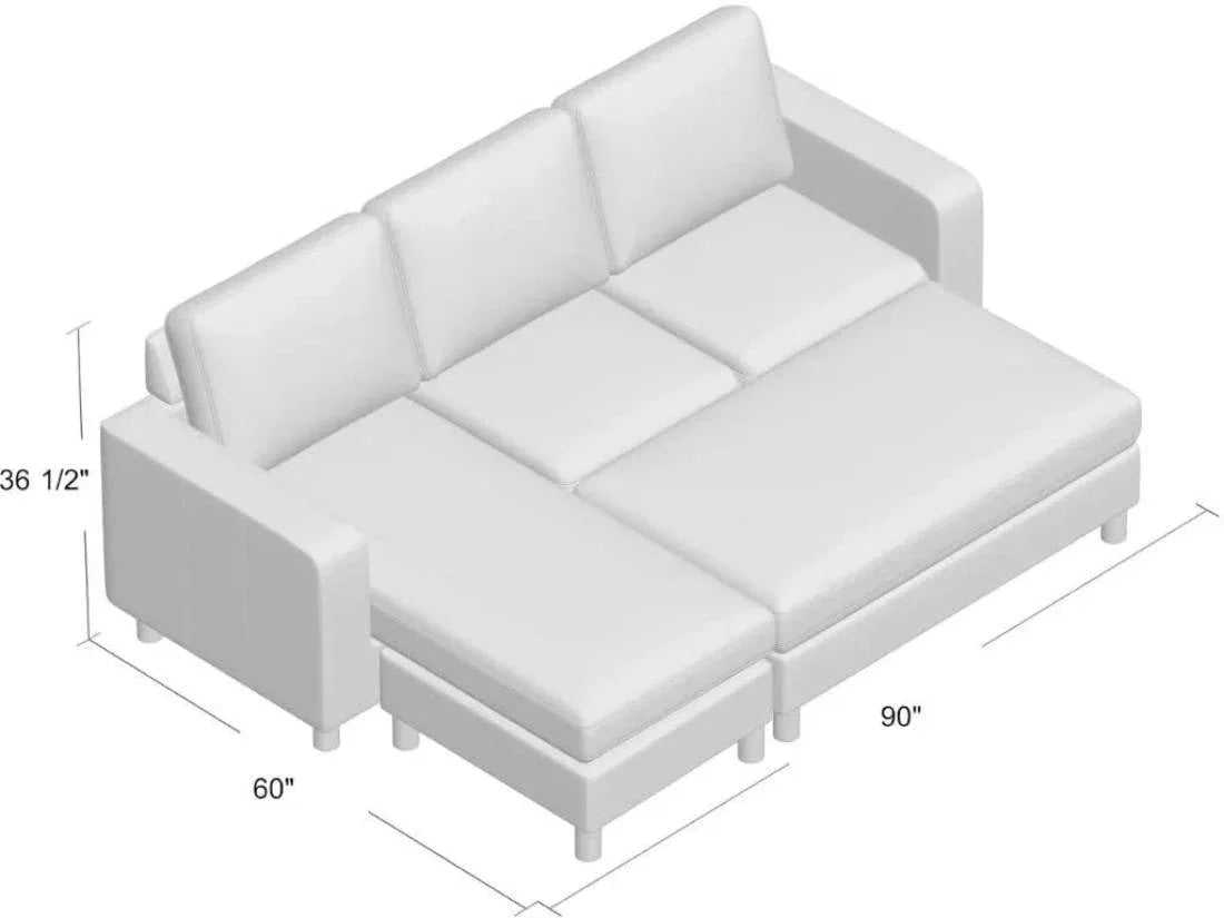 Barrel 6 Seater L Shape Sofa For Living Room - Torque India