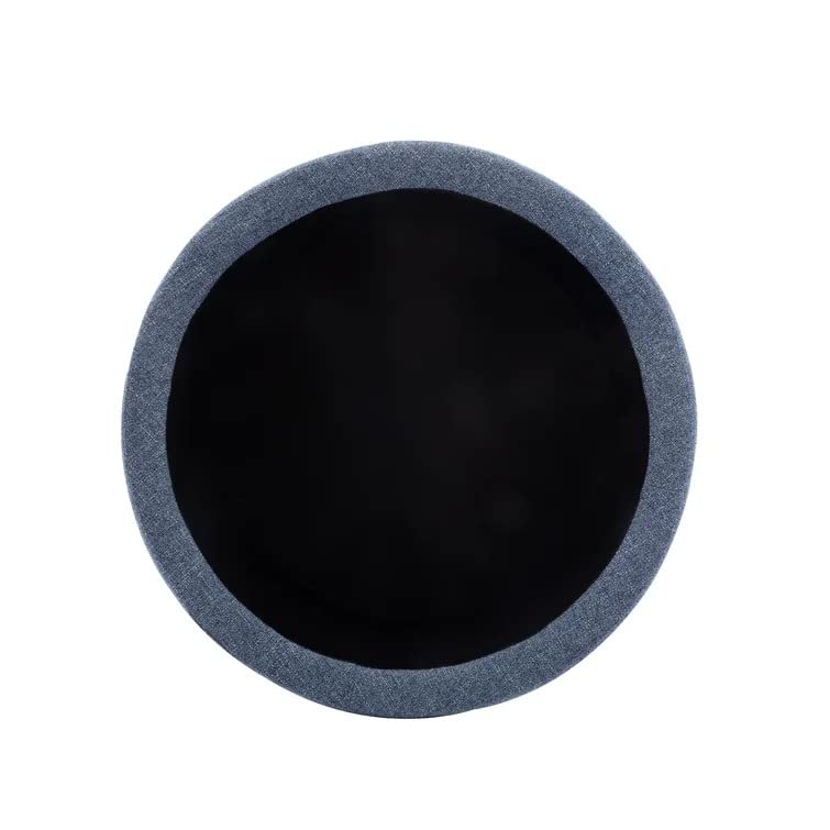 Berlin Round Shape Fabric Ottoman Pouffe Puffy - Torque India