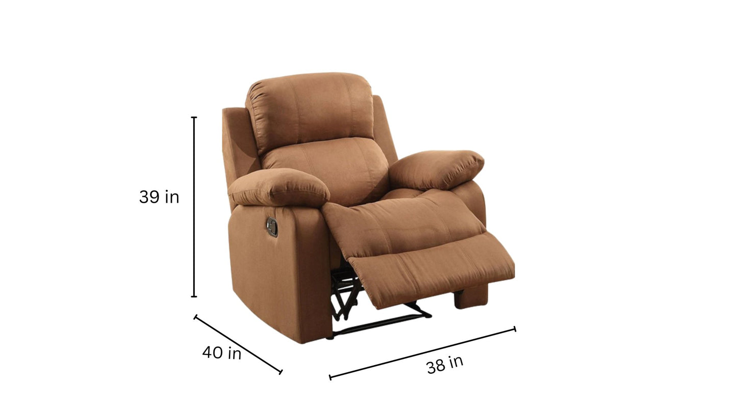 Boxberg Fabric Recliner in Chocolate Brown | Single Seater Recliner - Torque India