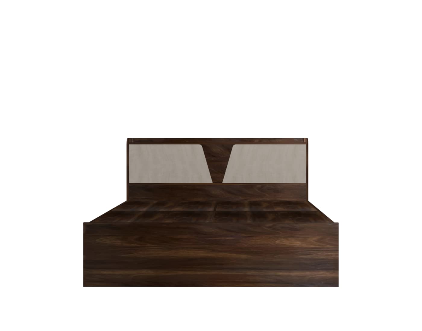 Citrus Engineered Wood Bed with Box Storage for Bedroom (Brown) - Torque India