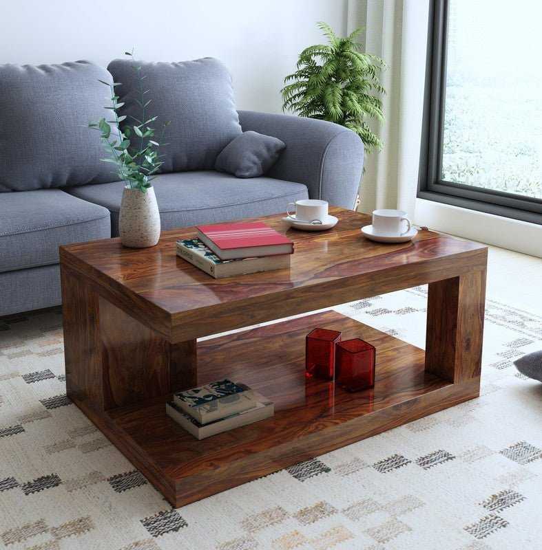 Eli Solid Wood Coffee Table Centre Table For Living