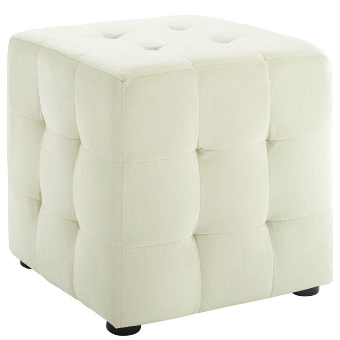 Emica Square Shape Fabric Ottoman Pouffe Puffy for Foot Rest Home Furniture - Torque India