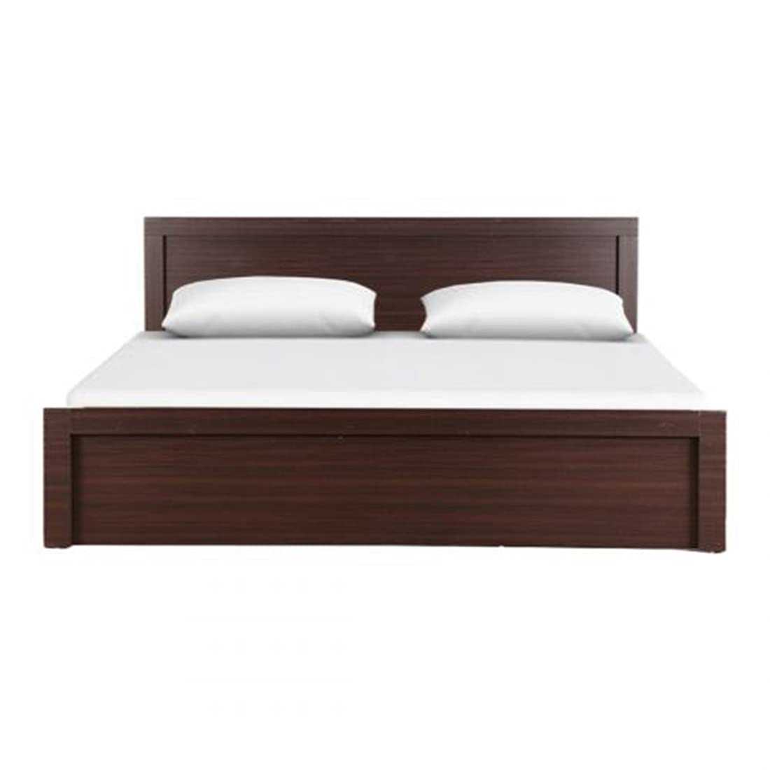 Harry Engineered Wood Queen Size Bed Without Storage (Brown) - Torque India