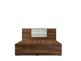 Ivana Engineered Wood Bed with Box Storage for Bedroom (Brown) - Torque India
