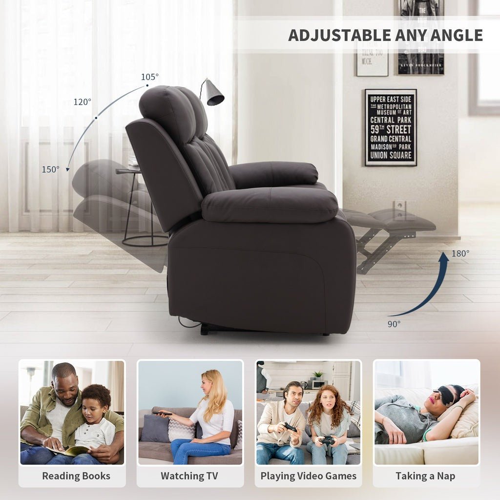 Janet Leatherette Manual Recliner - Torque India