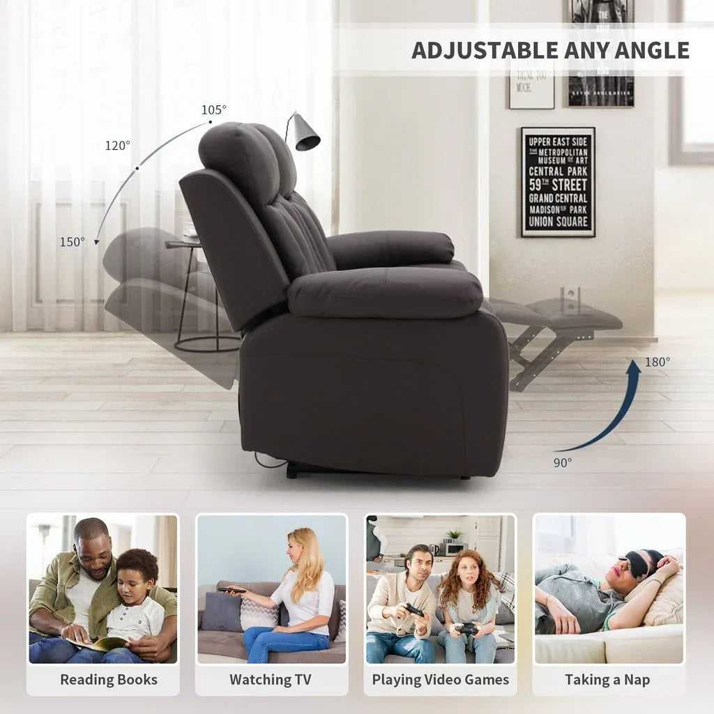 Janet Leatherette Manual Recliner - Torque India