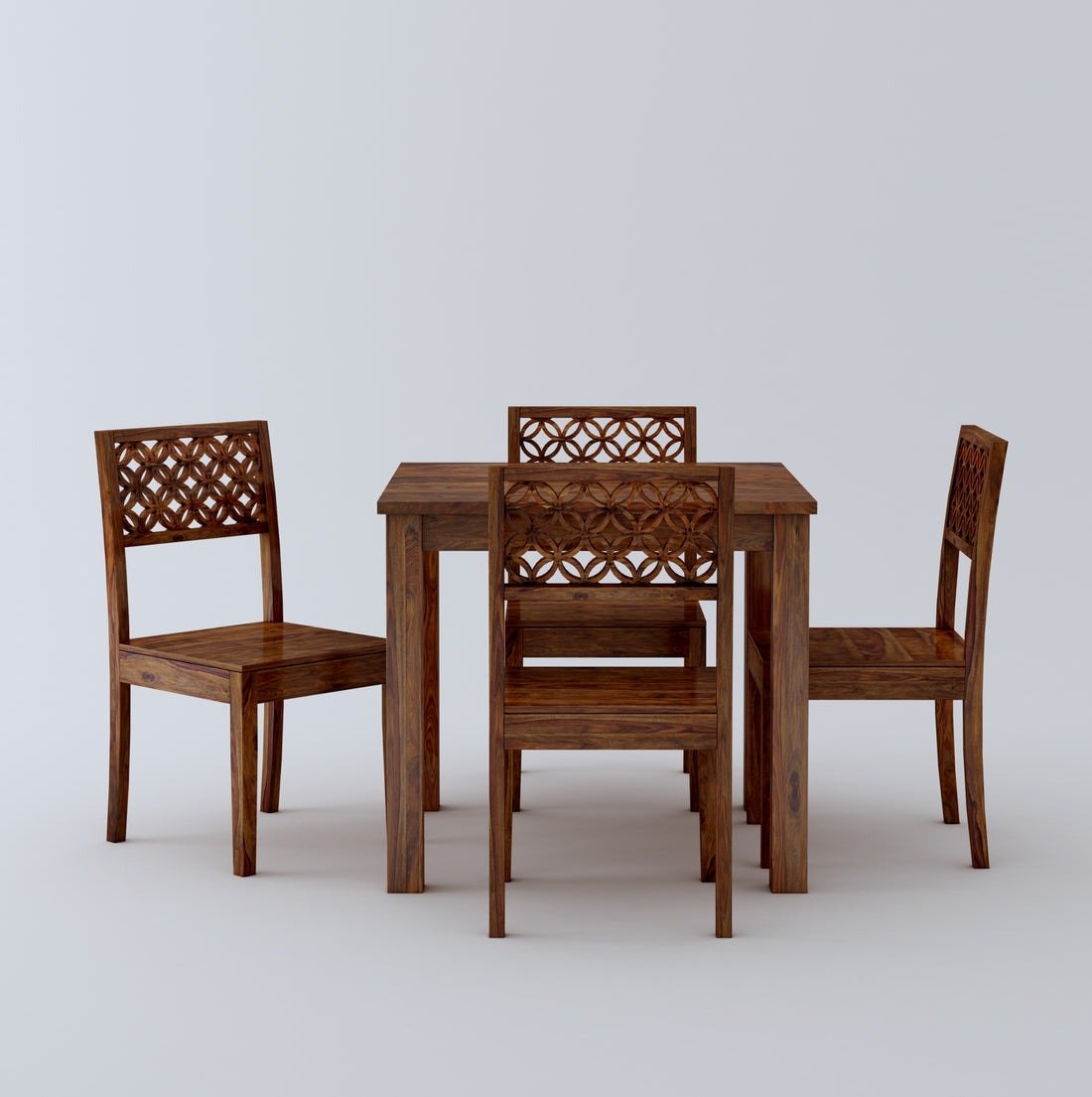 Lea Wooden Rectangle Dining Table Sets with 4 Chairs - Torque India