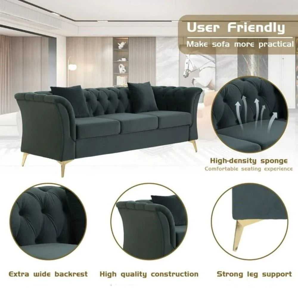 Levi 3 Seater Fabric sofa for Living Room - Torque India