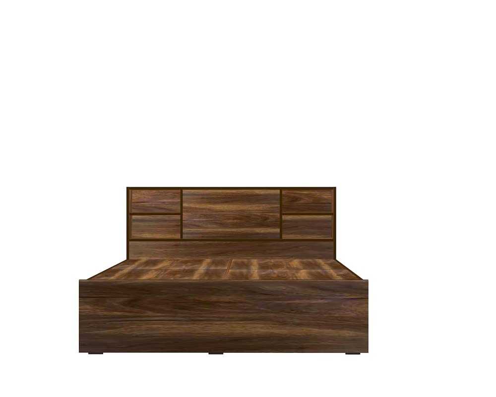Magnus Engineered Wood Bed with Box Storage for Bedroom (Brown) - Torque India