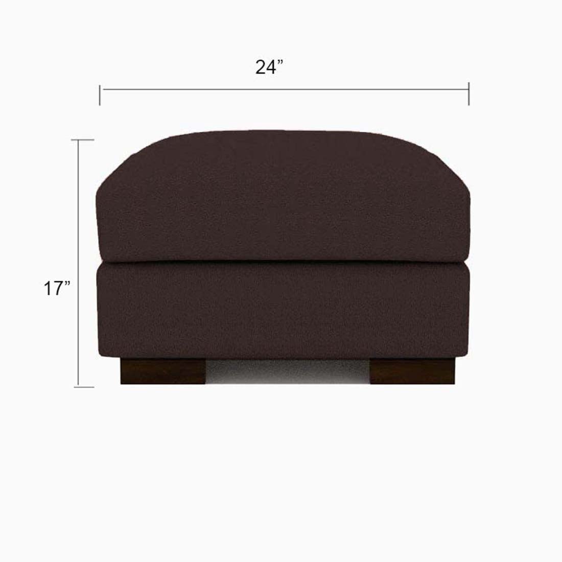 Mendoza Square Shape Fabric Ottoman Pouffes - Torque India