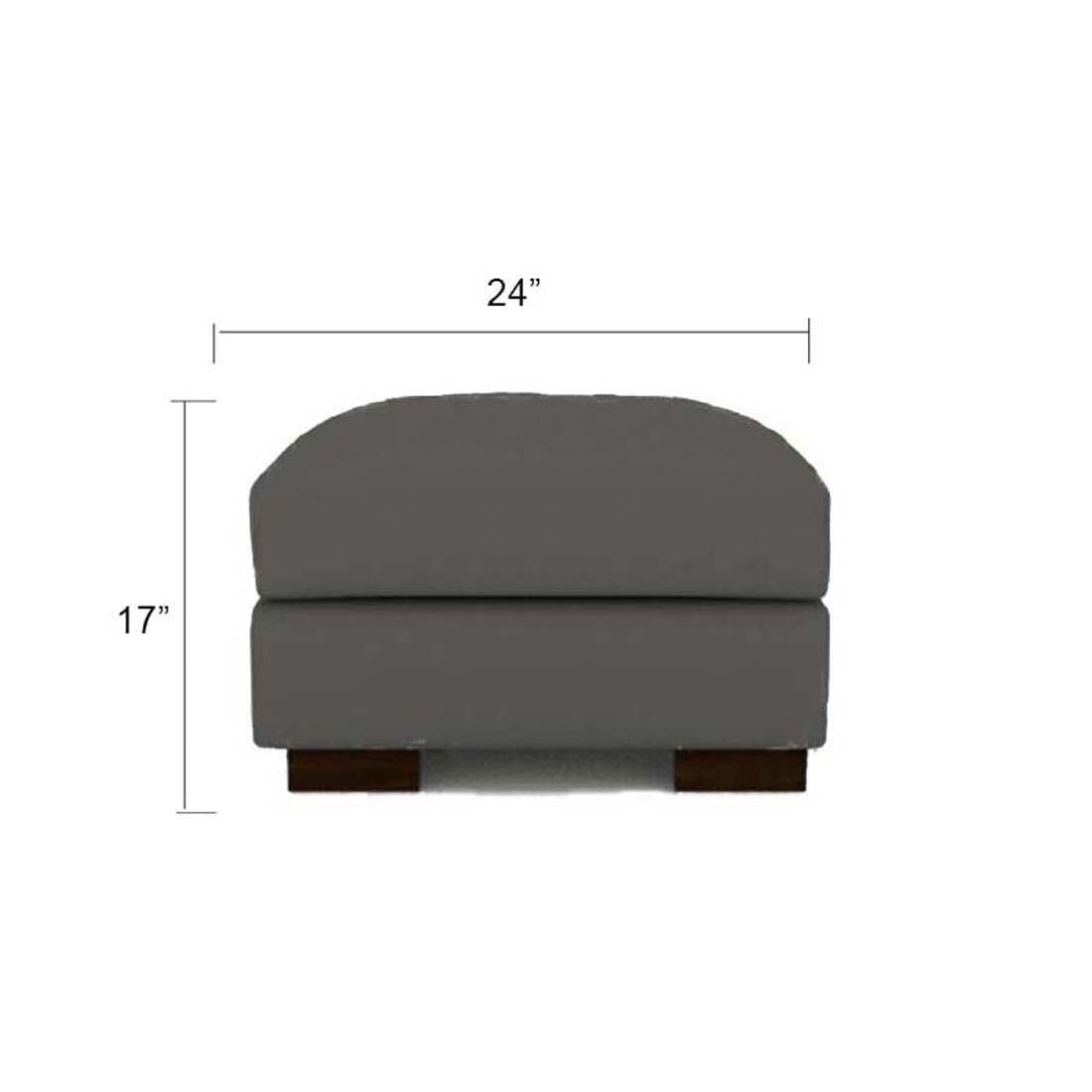 Mendoza Square Shape Fabric Ottoman Pouffes - Torque India