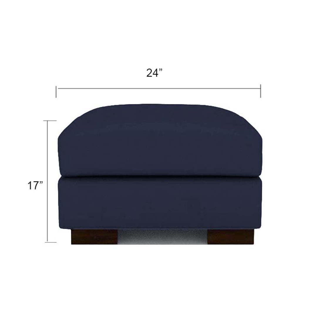 Mendoza Square Shape Fabric Ottoman Pouffes - Torque India
