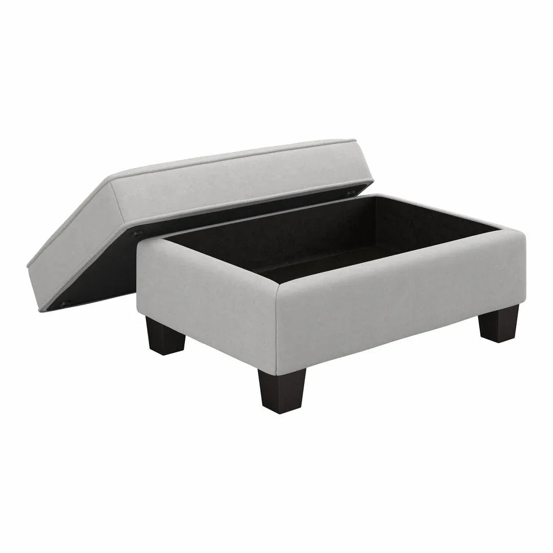 Moscow 1 Seater + 4 Seater L Shape Fabric Sofa With Ottoman For Living Room| Bedroom | Office - Torque India