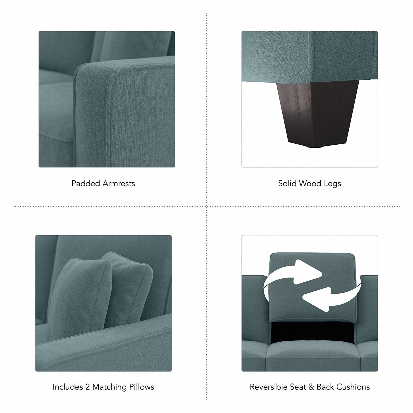 Moscow 2 Seater Fabric Sofa For Living Room - Torque India