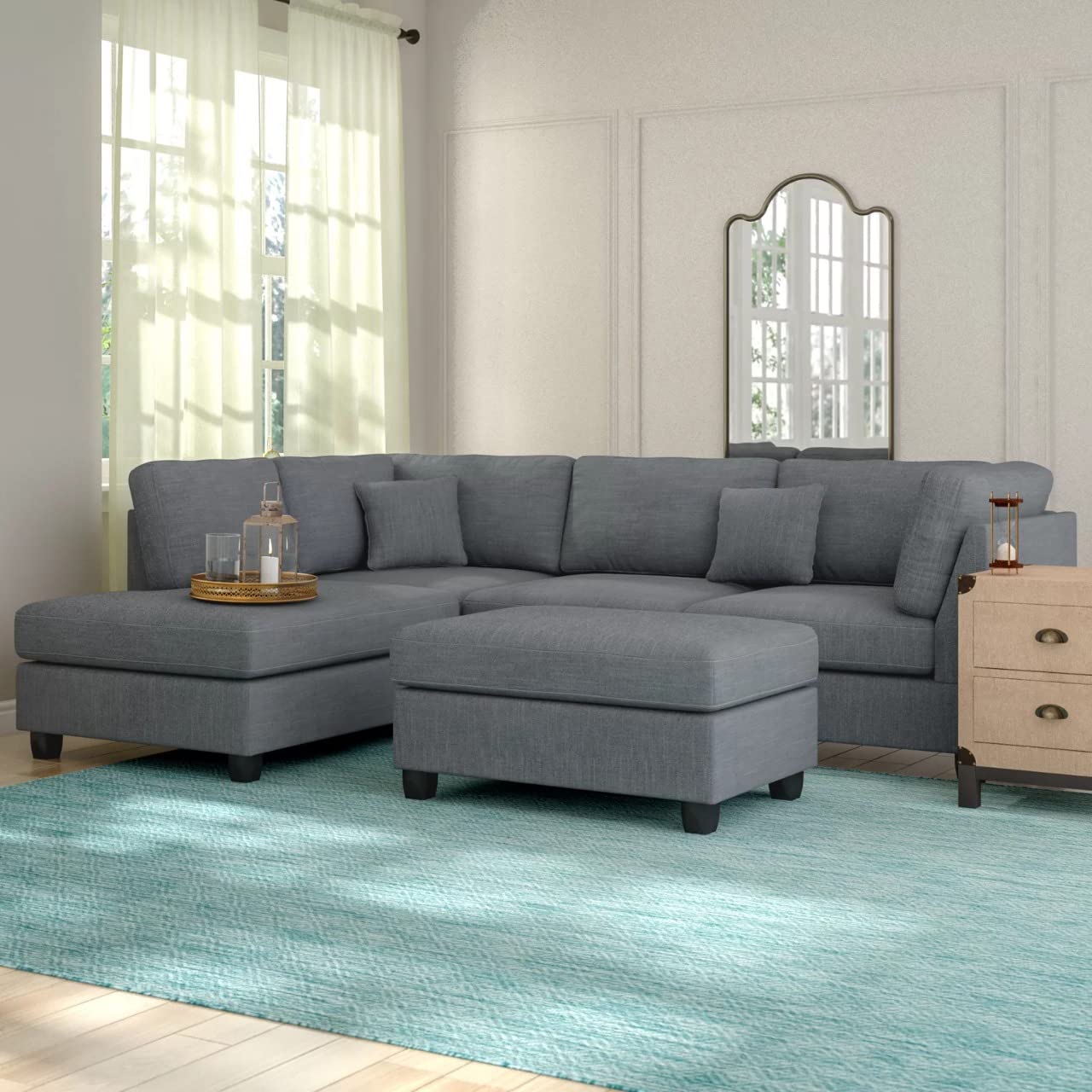 Napper 6 Seater LHS L Shape Sofa Set - Torque India