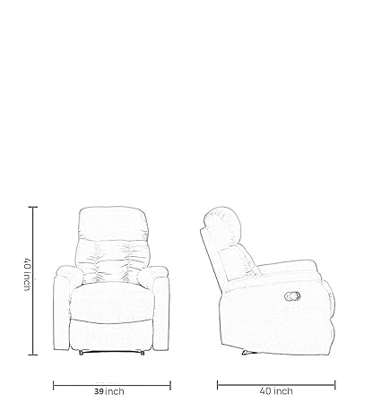 Niccolo 1 Seater Fabric Manual Recliner - Torque India