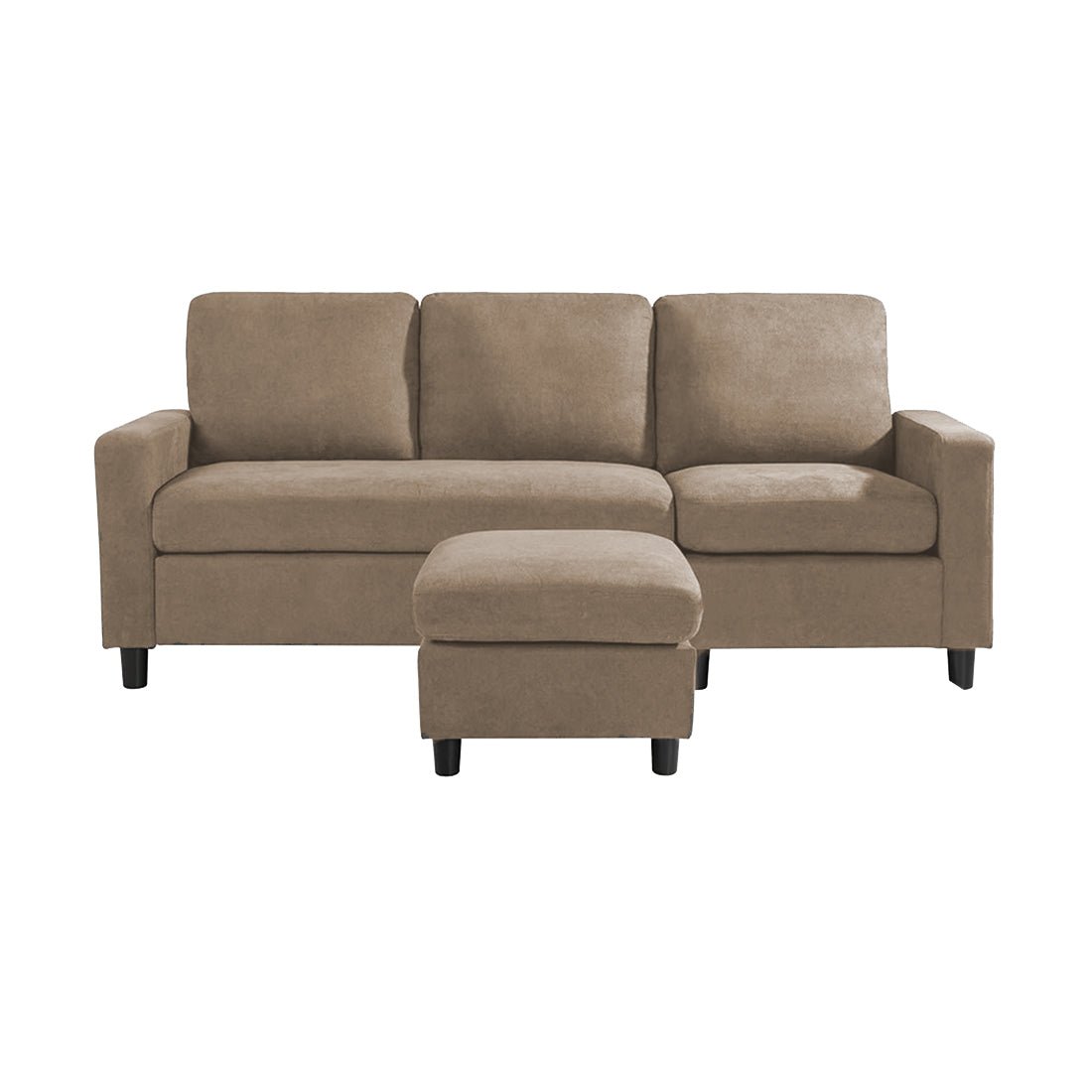 Notch 4 Seater Reversible Modular Sofa & Chaise with Ottoman - Torque India