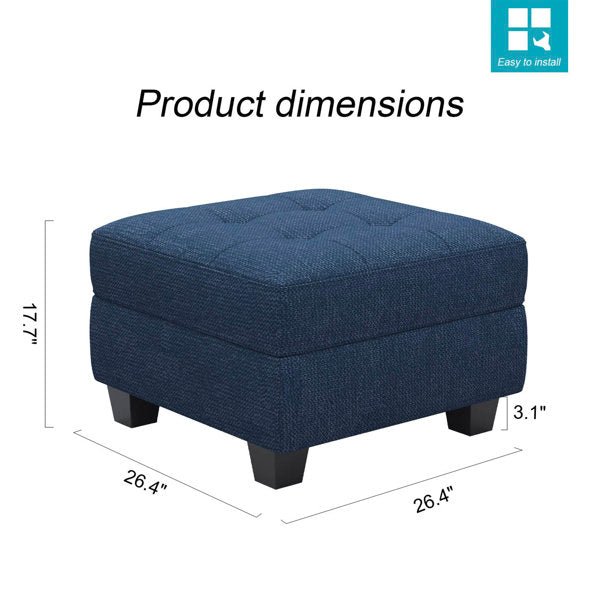 Orella Square Shape Ottoman Pouffes For Sitting Foot Rest Puffy Stools For Living Room - Torque India