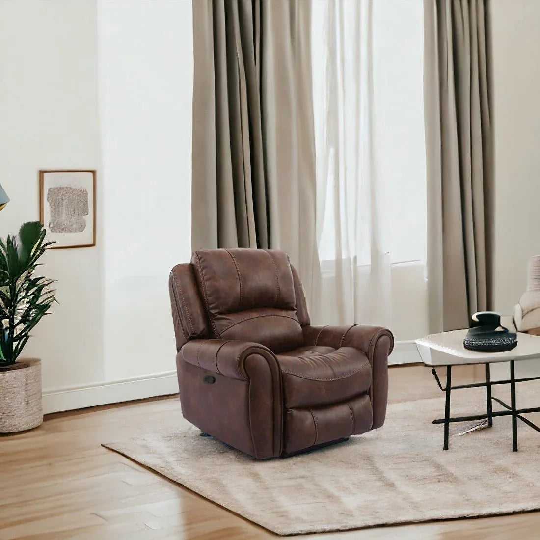 Romio Manual Leatherette Recliner | Leatherette Recliner Sofa